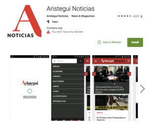 Aristegui Noticias mobile app
